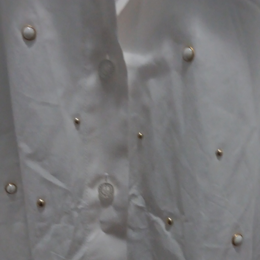 Karl Lagerfeld White Shirt with Stud Accents - Picture 4 of 7